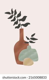 Abstract Nordic Jar Scandinavian Style Wall Art Poster Background