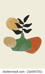 Abstract Nordic Jar Scandinavian Style Wall Art Poster Background
