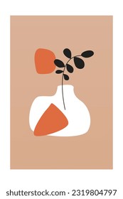 Abstract Nordic Jar Scandinavian Style Wall Art Poster Background
