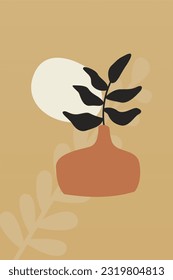 Abstract Nordic Jar Scandinavian Style Wall Art Poster Background