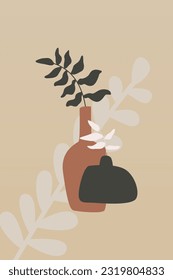 Abstract Nordic Jar Scandinavian Style Wall Art Poster Background