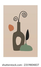 Abstract Nordic Jar Scandinavian Style Wall Art Poster Background