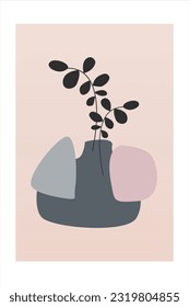 Abstract Nordic Jar Scandinavian Style Wall Art Poster Background