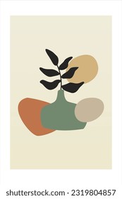 Abstract Nordic Jar Scandinavian Style Wall Art Poster Background