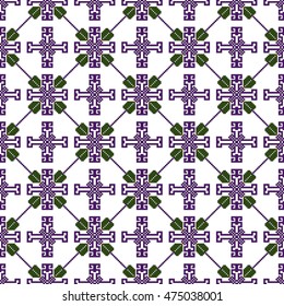 abstract nordic pattern, made of pixels. Vector illustration. scheme for embroidery . For your design of fashion, wallpaper, textile business.