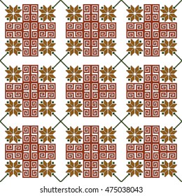 abstract nordic pattern, made of pixels. Vector illustration. scheme for embroidery . For your design of fashion, wallpaper, textile business.