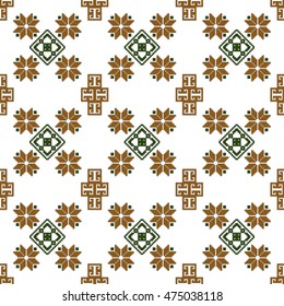 abstract nordic pattern, made of pixels. Vector illustration. scheme for embroidery . For your design of fashion, wallpaper, textile business.
