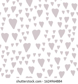Abstract nordic trandy pattern with hearts for decoration interior, print posters, greating card, bussines banner, wrapping in modern scandinavian style in vector. Doodle style