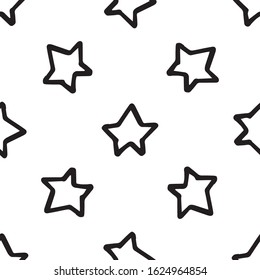 Abstract nordic trandy pattern with stars for decoration interior, print posters, greating card, bussines banner, wrapping in modern scandinavian style in vector. Doddle style