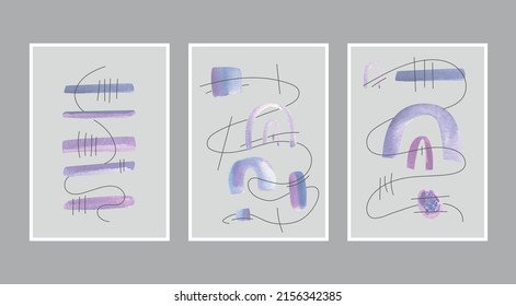Abstract nordic watercolor poster, minimalistic scandinavian design, office, bedroom wall decoration, calm artwork A4