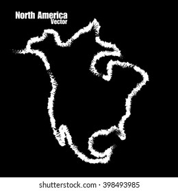Abstract North America map - vector illustration