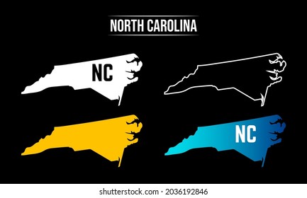 Abstract North Carolina State Map Design