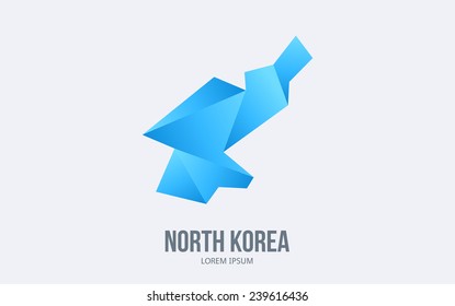 Abstract North Korea logo. Vector logotype design.