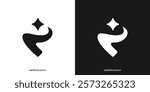 Abstract North Location Logo. The North Star and the Abstract Initial Letter N as Location Symbols. Northstar Way Logo Design Template.