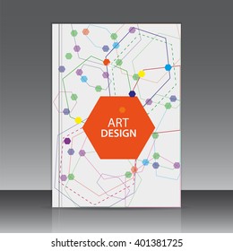 Abstract notebook cover layout background