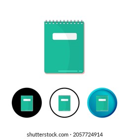 Diseño plano de ilustración de iconos de noepad abstracto