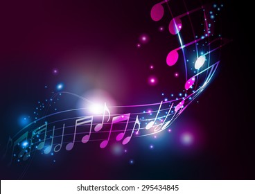 Abstract Notes with Light Background, Vector Illustration