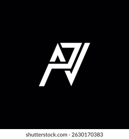 Abstract NP PN Letter Logo Design with Modern Minimal Style.