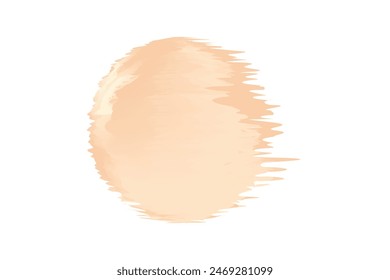 Conjunto de círculos de trazo de pincel degradado nude Abstractas. La acuarela linda forma el elemento aislado, fondo transparente: beige pálido, decoración de degradado de color rosa, Plantilla de diseño.