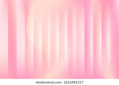 Abstract nude pink blurred gradient background, glowing fractal glass backdrop. Elegant fluid stripped texture with iridescent neon lights for presentation, poster, product display