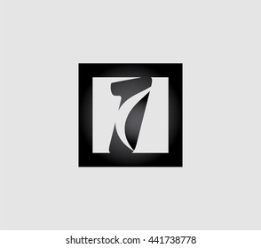Abstract Number 1 logo Symbol 
