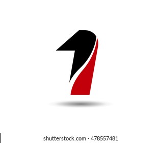 Abstract Number 1 logo Symbol icon 
