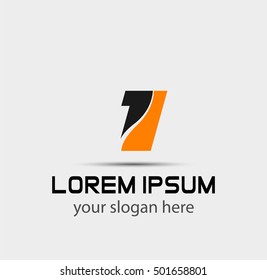 Abstract Number 1 logo Symbol 
