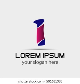 Abstract Number 1 logo Symbol icon 
