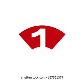 Abstract Number 1 logo Symbol icon 