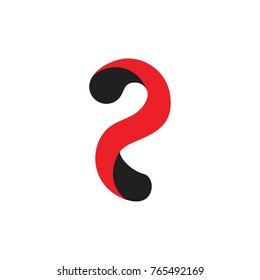 abstract number 2. 3d curves logo vector