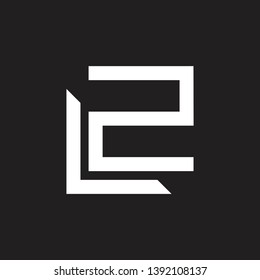 abstract number 2 geometric arrow logo vector