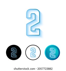 Abstract Number 2 Icon Illustration