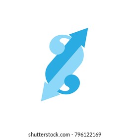 abstract number 2 with linked arrow logo 