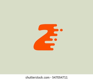 Abstract number 2 logo design template. Dynamic vector unusual digit icon. Universal fast speed fire moving water numeral logotype