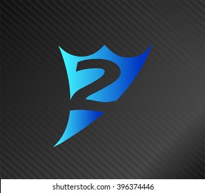 Abstract Number 2 Logo Symbol Icon Stock Vector (Royalty Free