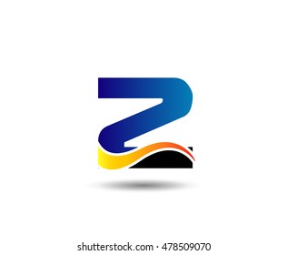 Abstract Number 2 logo Symbol icon
