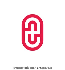 abstract number 2 negative space geometric simple logo vector