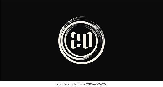 Abstract number 20 design concept.
for business or anniversary purposes.
numbers in an arranged circle