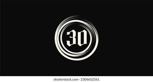 Abstract number 30 design concept.
for business or anniversary purposes.
numbers in an arranged circle