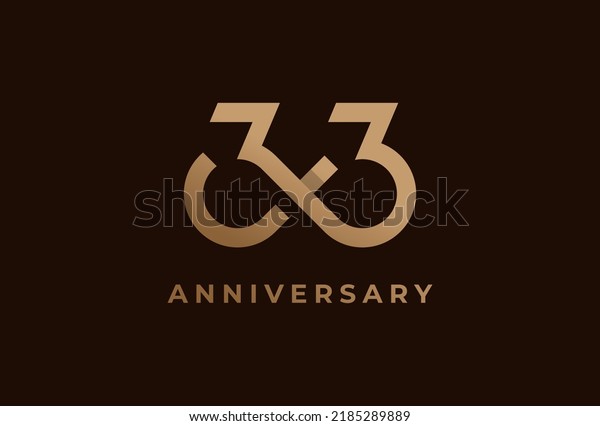 Abstract Number 33 Logo, Number 33\
with infinity icon combination, can be used for birthday and\
business logo templates, flat design logo, vector\
illustration