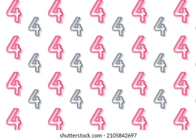 Abstract Number 4 Pattern Background