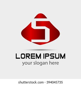 Abstract Number 5 logo Symbol icon
