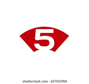 Abstract Number 5 logo Symbol icon

