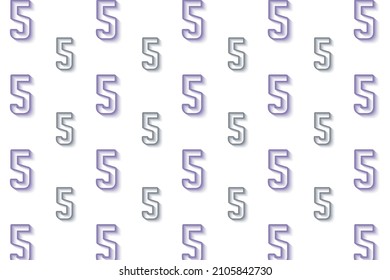 Abstract Number 5 Pattern Background