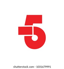 abstract number 56 logo vector