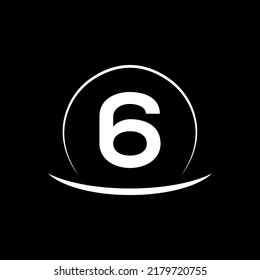  Abstraktes Logo-Design Nummer 6. Kreatives Symbol der Linie.