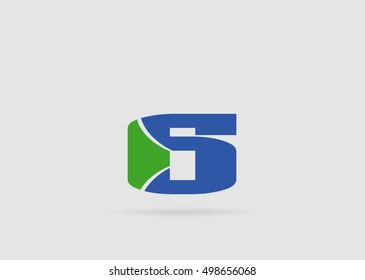 Abstract Number 6 logo Symbol 
