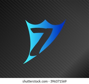 Abstract Number 7 logo Symbol icon
