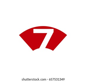 Abstract Number 7 logo Symbol icon 
