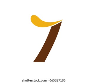 Abstract Number 7 logo Symbol icon
